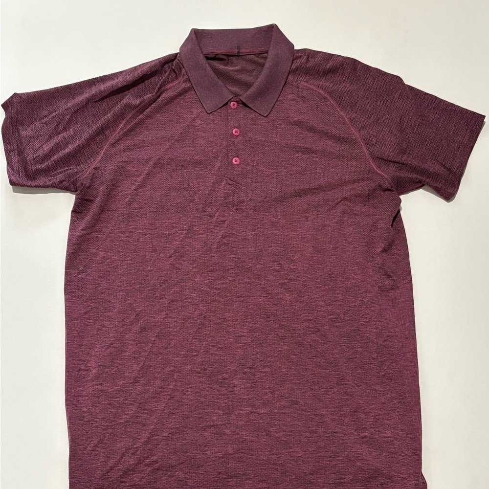 Lululemon Metal Vent 2.0 Burgundy Polo Shirt